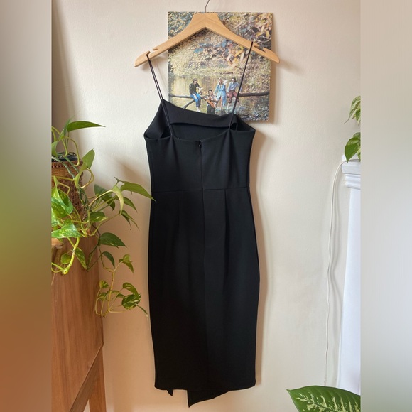 Beginning Boutique Black Asymmetrical Bodycon Dress (medium) - Picture 4 of 7